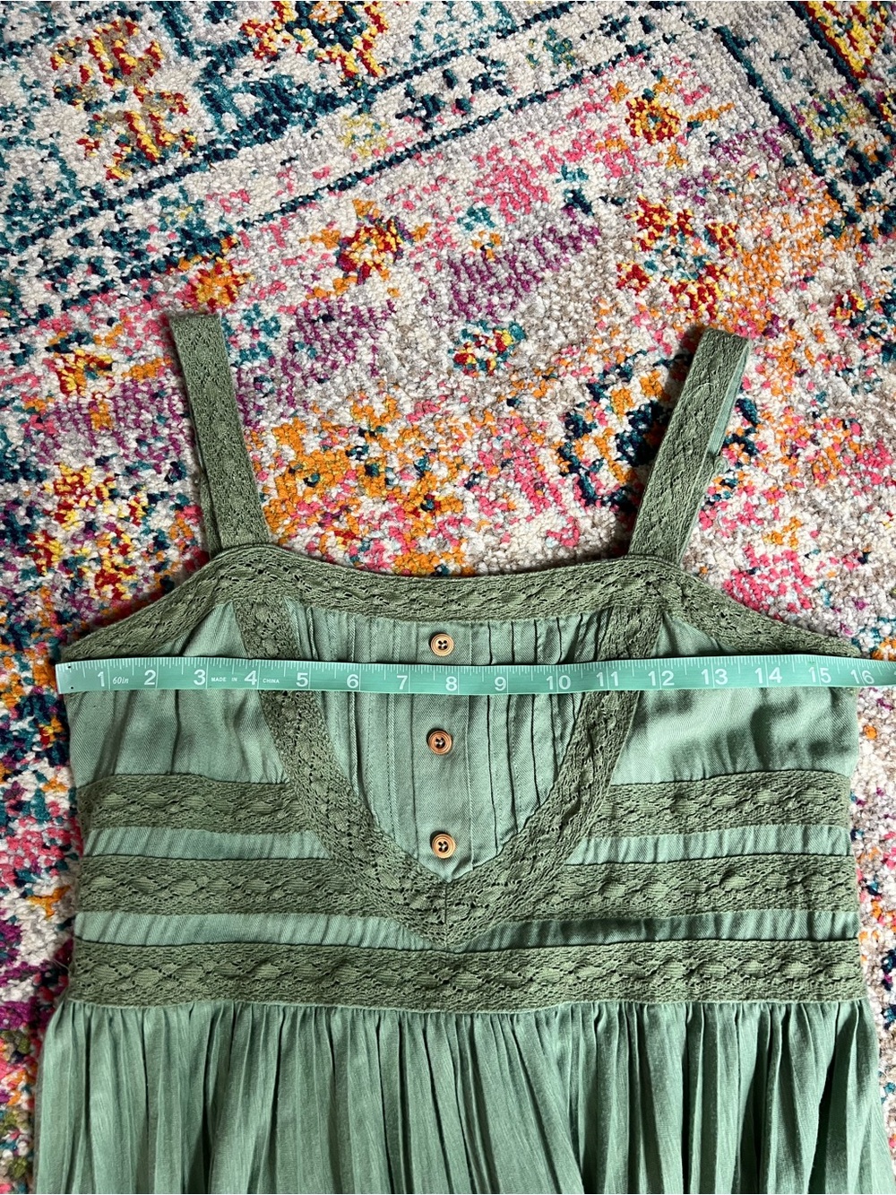 Matilda Jane Dresses w/ Joanna Gaines Green Grass Roots Sundress Cotton Medium - Picture 7 of 11
